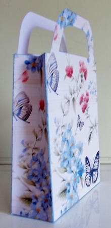 Wildflower gingham floral gift bag 6 by Pam Stubley