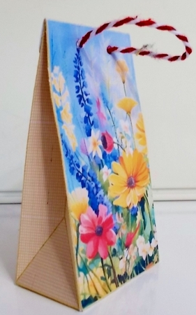 Wildflower and gingham pinch bag 7 by Pam Stubley