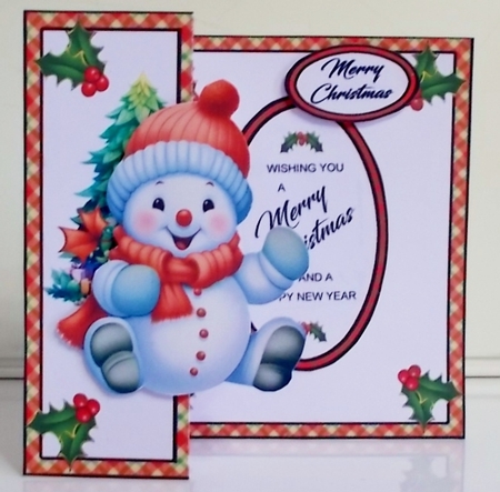FB Shaped Cute snowman by Pam Stubley