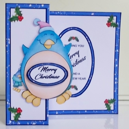 FB Shaped Cute penguins by Pam Stubley