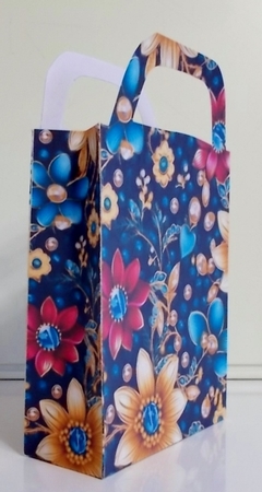 Glitter floral gift bag 3 by Pam Stubley