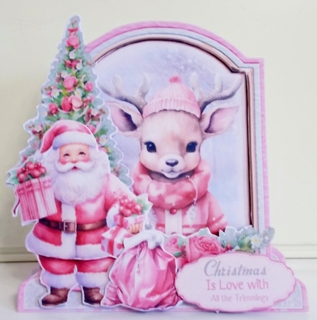 Rosey Christmas 6 XL Shaped Card Kit by Pam Stubley