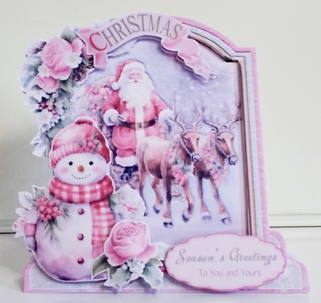 Rosey Christmas 8 XL Shaped Card Kit by Pam Stubley