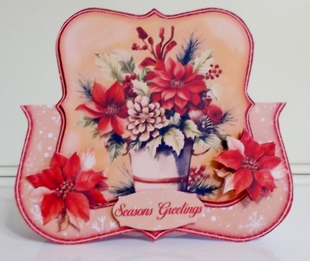 Vintage Christmas Flowers Over The Edge  Mini Kit   by Pam Stubley