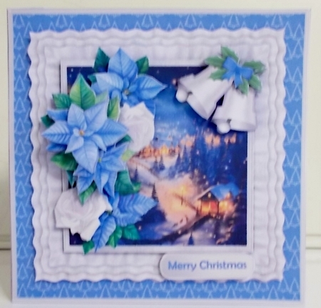 Winter Cottages - Frilly Frame Card Mini Kit by Pam Stubley