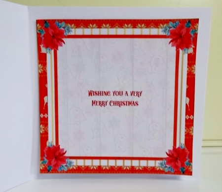 Christmas Poinsettia 7x7ins Insert 3 by Pam Stubley