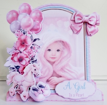A Girl is a Pearl 1 XL Shaped Card Kit by Pam Stubley