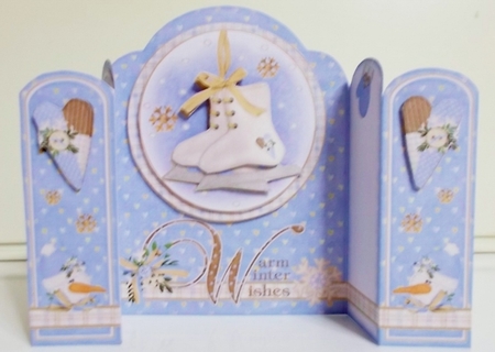 Warm Winter Wishes Four Fold Card  by Pam Stubley