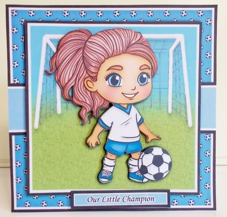 Football Girl Mini Kit by Pam Stubley