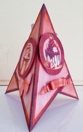 Chocolate Lovers Teepee Card with 4 Toppers by Pam Stubley