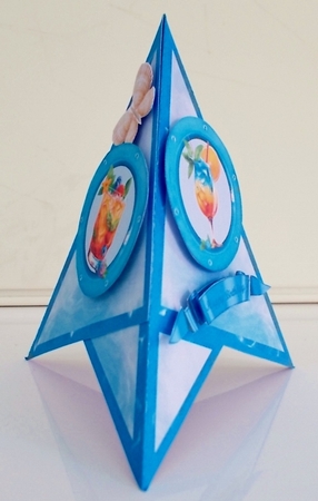 Cocktails Teepee Card with 4 Toppers by Pam Stubley