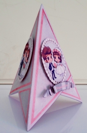 Wedding Card with 4 Toppers by Pam Stubley