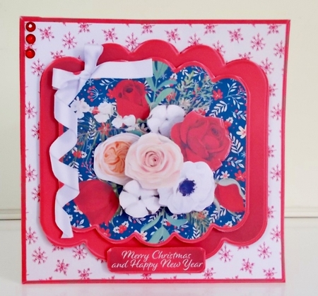 Christmas Flowers - Decoupage Card Mini Kit by Pam Stubley