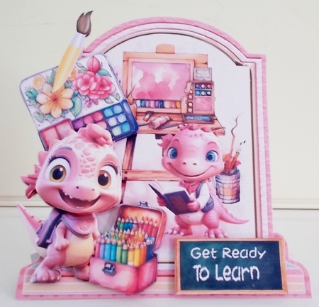 Back to School in the Pink 5 XL Shaped Card Kit by Pam Stubley