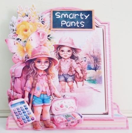 Back to School in the Pink 6 XL Shaped Card Kit by Pam Stubley