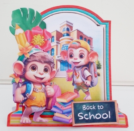 Back to School is Wild 1 XL Shaped Card Kit by Pam Stubley