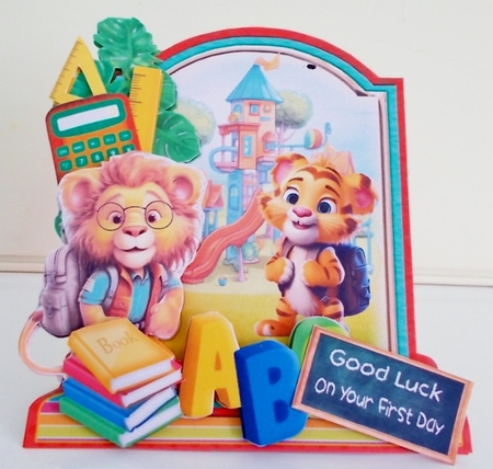 Back to School is Wild 4 XL Shaped Card Kit by Pam Stubley
