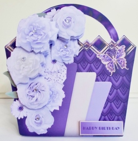 Lilac Flowers - Art Deco Bag Card Mini Kit by Pam Stubley