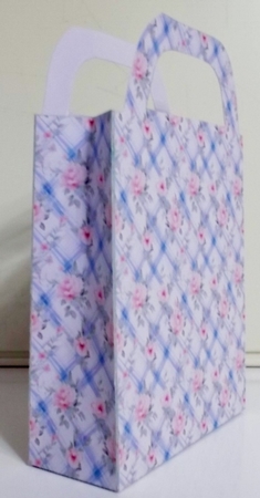 Gingham rose gift bag 1 by Pam Stubley