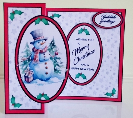 FB Watercolour snowman (Red) by Pam Stubley