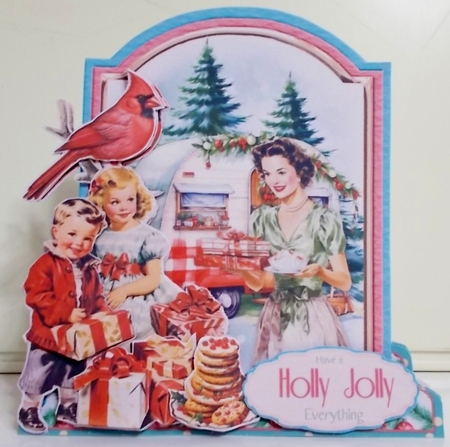 Festive Retro 18 XL Shaped Card Kit by Pam Stubley