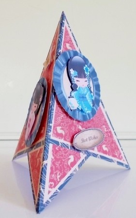Oriental Darlings Teepee Card by Pam Stubley