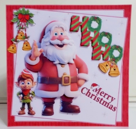 HO HO HO Santa sends Christmas wishes 7x7 & A5 mini kit  by Pam Stubley