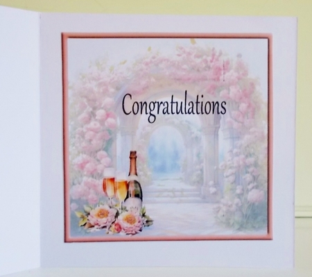 Rose Arch Happy Anniversary Insert Congratulations by Pam Stubley