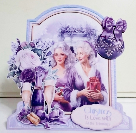 Spreading Christmas Cheer 10 1 XL Shaped Card Kit by Pam Stubley