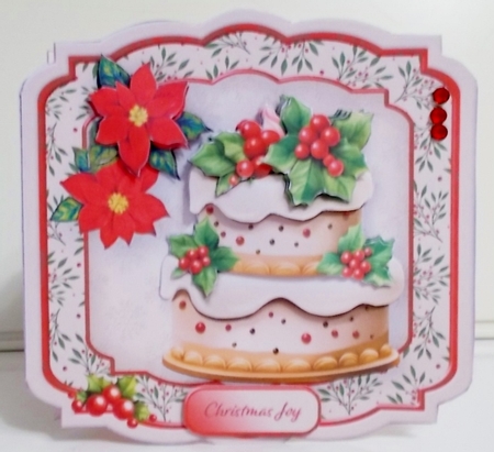 Christmas Cake - Shaped Card Mini Kit by Pam Stubley