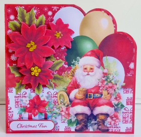 Jolly Santa - Balloons Card Mini Kit by Pam Stubley