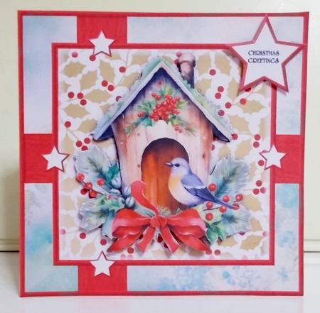 Christmas birdhouse Mini Kit by Pam Stubley