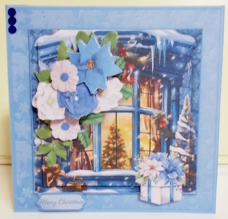 Christmas Window - Decoupage Card Mini Kit by Pam Stubley
