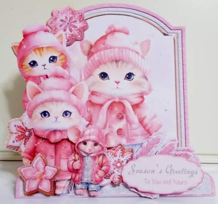 Rosey Christmas 31 XL Shaped Card Kit by Pam Stubley