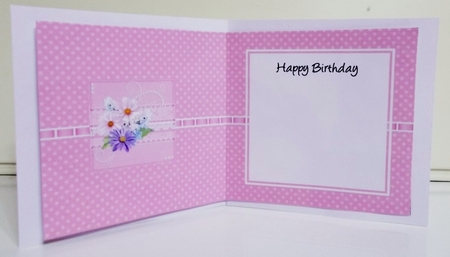 A Touch of Elegance Flowers, Pearls and Lace square landscape insert by Pam Stubley
