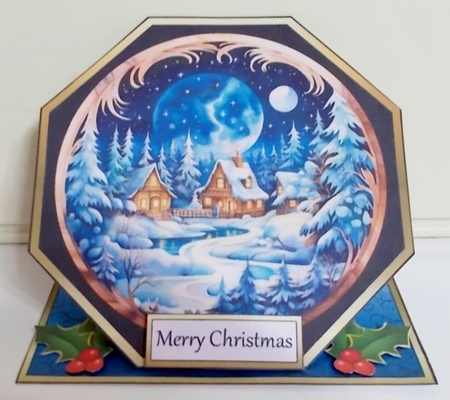 Octagon spring top Winter cottages by Pam Stubley