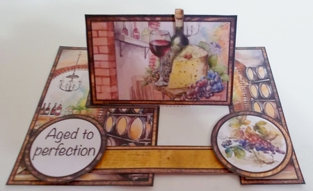 Cheese and Wine Impossible Card by Pam Stubley