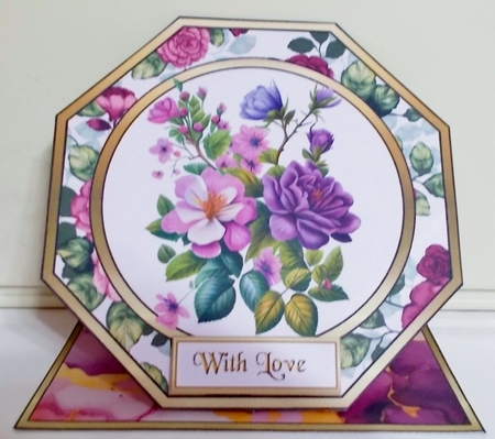Octagon spring top Purple bouquet by Pam Stubley