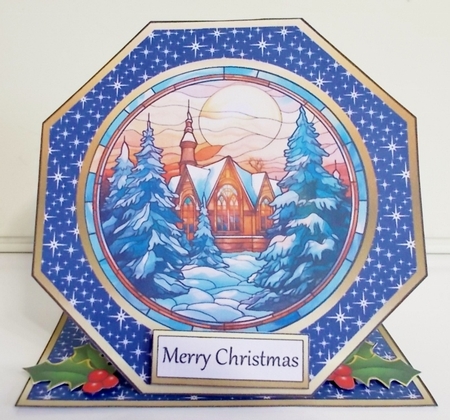 Octagon spring top Stained glass Church by Pam Stubley