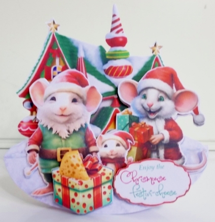 Chrismouse Festivi-cheese 3 Rocker Card by Pam Stubley
