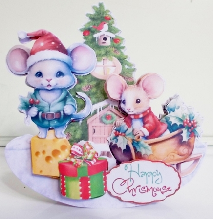 Chrismouse Festivi-cheese 4 Rocker Card by Pam Stubley