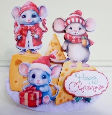Chrismouse Festivi-cheese 9 Rocker Card by Pam Stubley