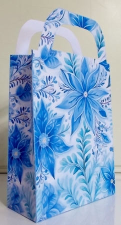 Blue Christmas themed gift bag 2 by Pam Stubley