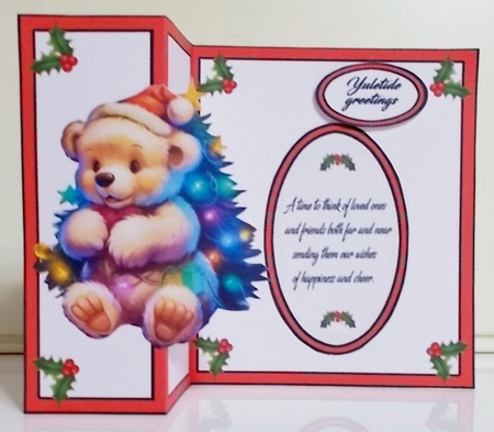 FB Shaped Christmas bear by Pam Stubley