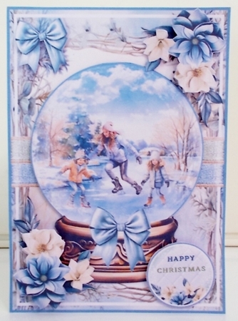 Ice Skaters Snow Globe 02 Mini Page Kit by Pam Stubley