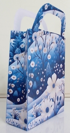 Blue Winter fields gift bag 15 by Pam Stubley