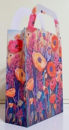 Embroidered poppies gift bag 2 by Pam Stubley