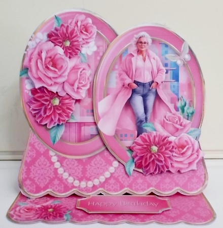 Woman Power - Double Oval Easel Card Mini Kit by Pam Stubley