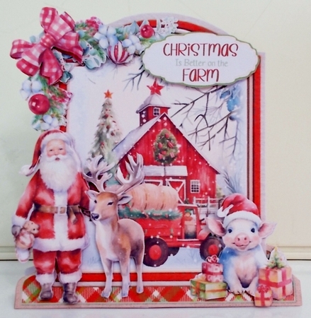 Christmas on the Farm 2 XL Shaped Card Kit by Pam Stubley