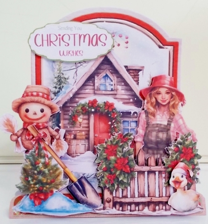 Christmas on the Farm 3 XL Shaped Card Kit by Pam Stubley
